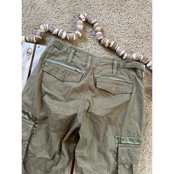 Vintage Y2K Abercombie & Fitch Green Cargo Military Pants - Picture 7 of 12